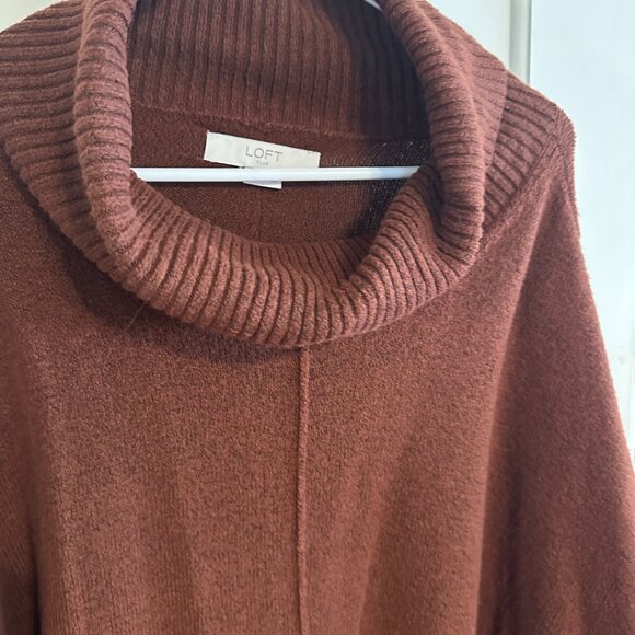 | LOFT | Funnel Neck Burnt Orange\ Sweater - Picture 2 of 6